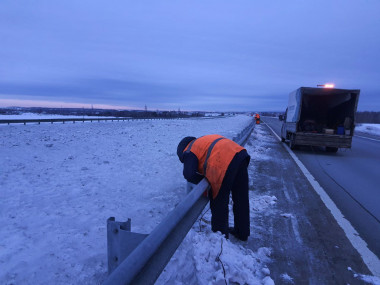 Устройство металлического барьерного ограждения на объекте: «Выполнение работ по ремонту автомобильной дороги г. Екатеринбург - г. Нижний Тагил - г. Серов на участке км 87+500 - км 94+000 на территории Невьянского городского округа» 27