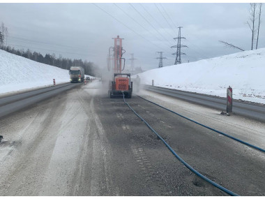 Устройство металлического барьерного ограждения на объекте: «Капитальный ремонт автомобильной дороги Р-242 Пермь - Екатеринбург км 187+000 - км 232+000, км 276+000 - км 301+000, км 301+000 - км 326+000 в Свердловской области» 37